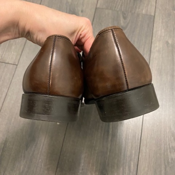 Ermenegildo Zegna Brown Leather Oxford Size US 11 - Picture 6 of 15